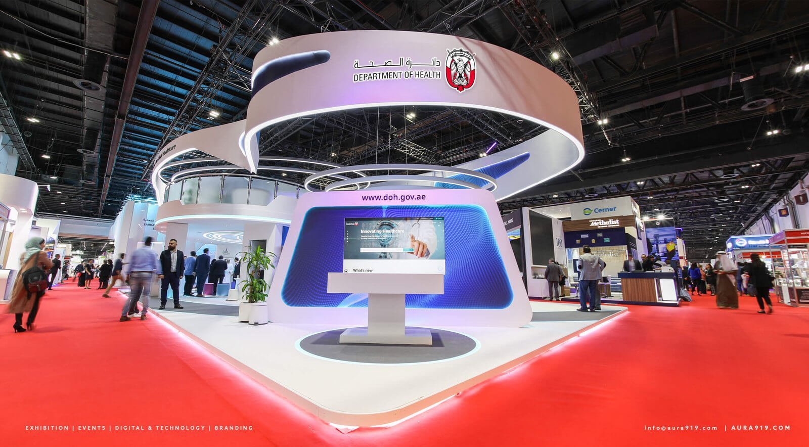 Department Of Health Abu Dhabi - Arab Health exhibition stand at Arab Health 2022, DWTC