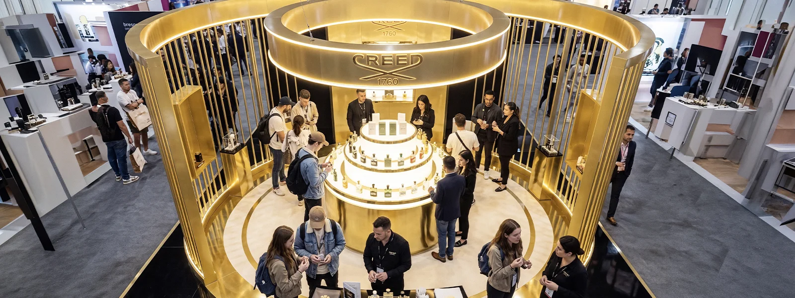 Creed 1760 pop-up stand Dubai project view